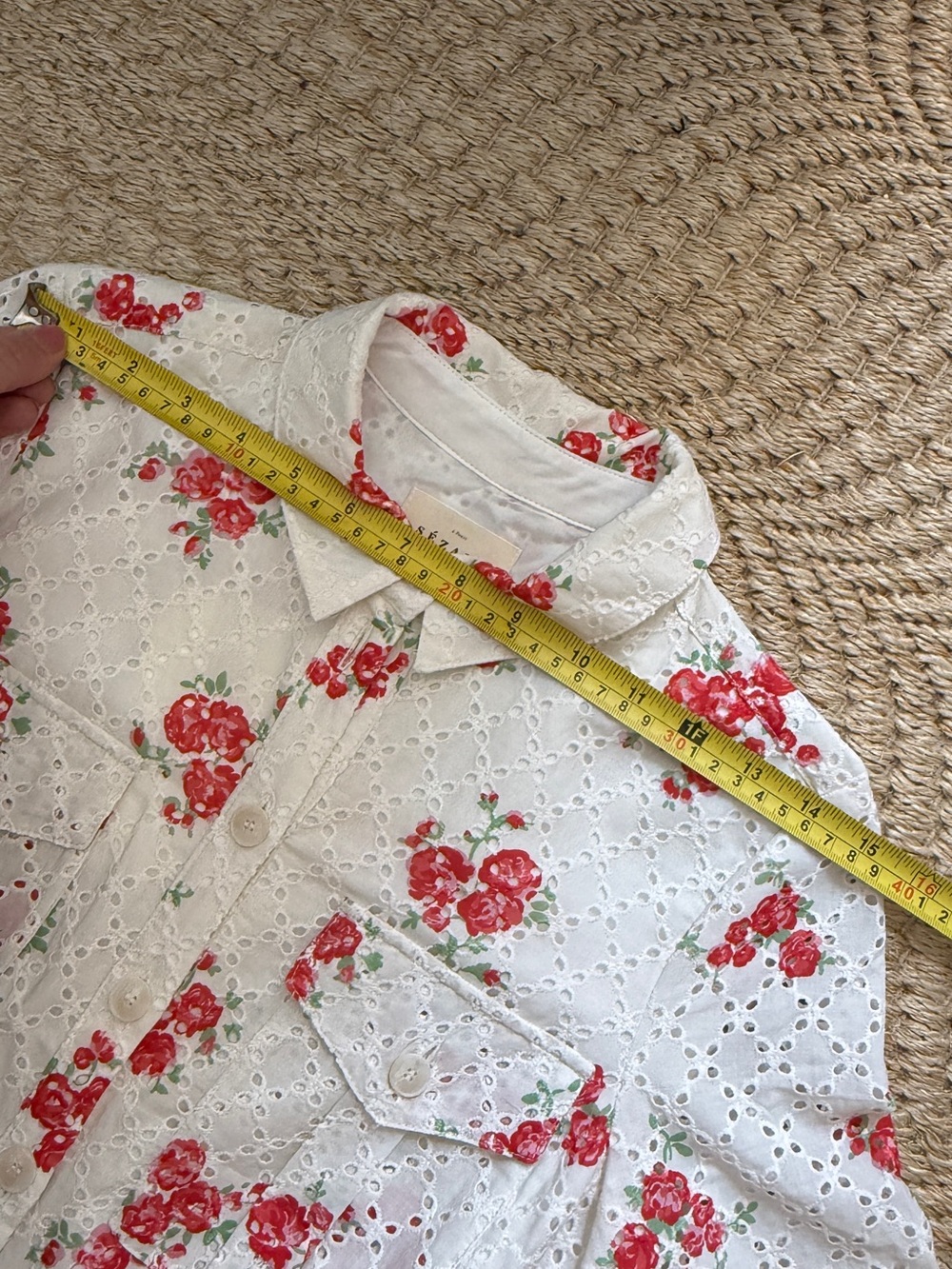 Sezane Raquel dress in Rosa Corail print - Picture 8 of 9